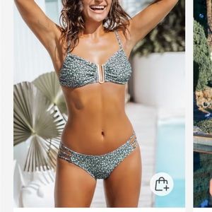 Ditsy Floral U-Wire Top and Strappy Hipster Bikini